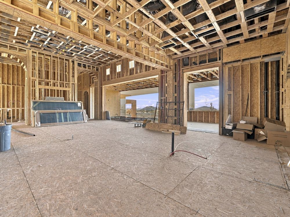 Framed great room with arched openings, Scottsdale