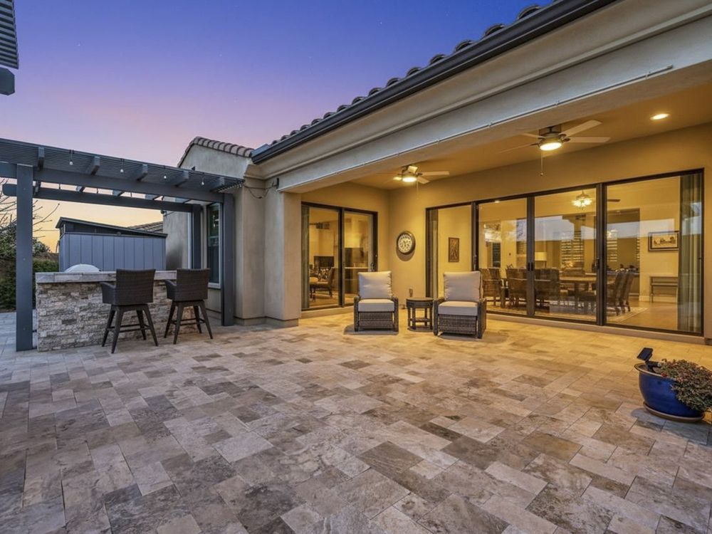 Pergola and patio at twilight, Gilbert